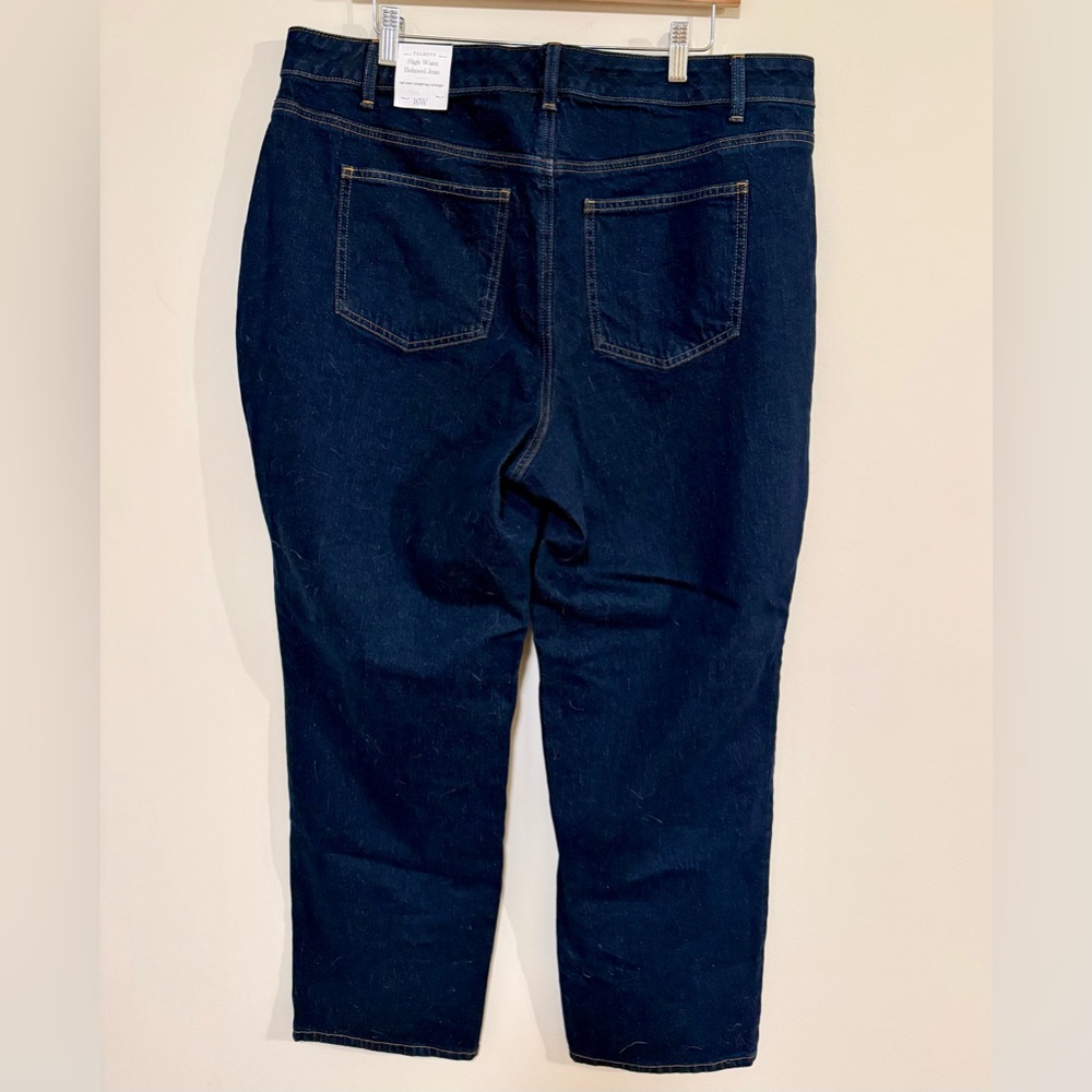 Talbots Dark Wash High Waisted Relaxed Straight Leg Jeans Size 16W - Picture 5 of 8